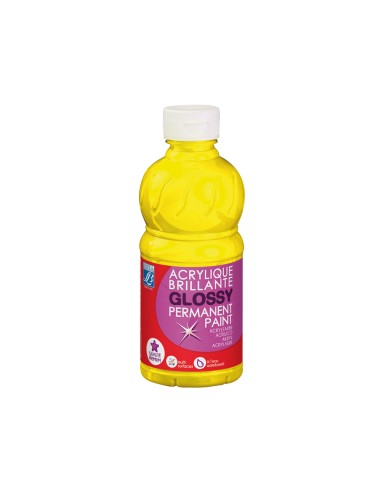 Pintura acrilica lb brillo amarillo primario bote de 250 ml