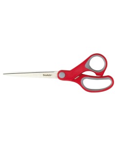 Tijera oficina scotch confort 18 cm de acero inoxidable mango ergonomico ambidiestros