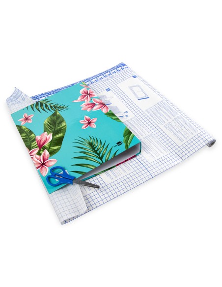 Rollo plastico adhesivo liderpapel 050x3 mt 8o micras forralibros removible Rollo plastico adhesivo liderpapel 050x3 mt 8o micras forralibros removible