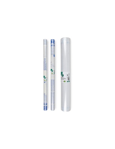 Rollo plastico adhesivo liderpapel 050x3 mt 8o micras forralibros removible