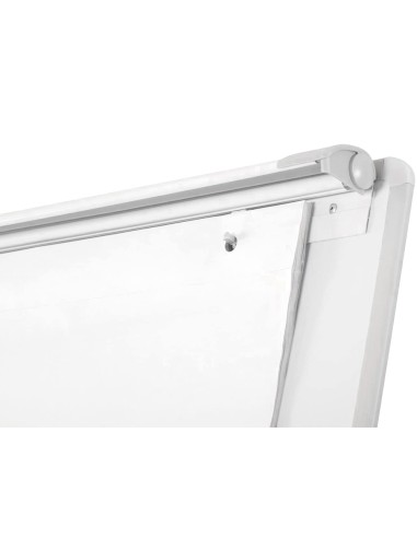 Pizarra blanca q connect con tripode 90x70x195cm y brazos extensibles para conferencias superficie laminada