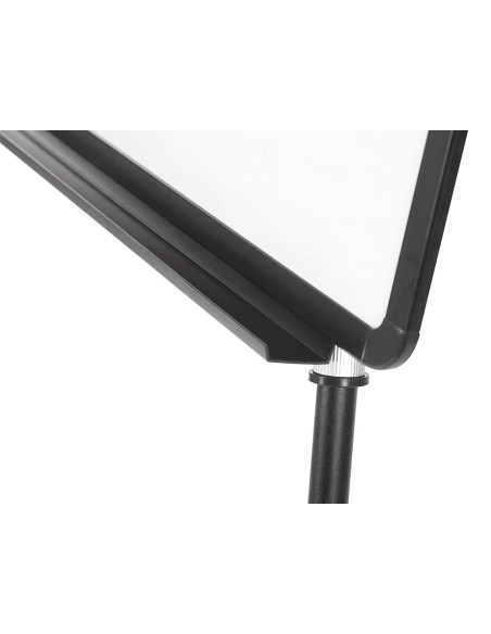 Pizarra blanca q connect con tripode 100x70 cm para convenciones superficie laminada marco negro