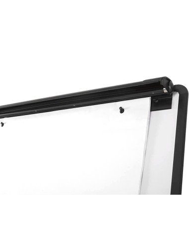 Pizarra blanca q connect con tripode 100x70 cm para convenciones superficie laminada marco negro