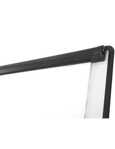 Pizarra blanca q connect con tripode 100x70 cm para convenciones superficie laminada marco negro