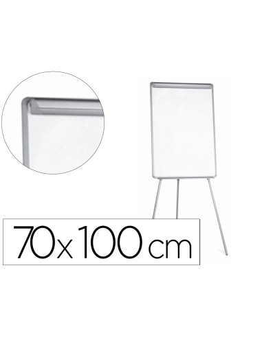 Pizarra blanca q connect con tripode 90x70x195cm para convenciones superficie lacadamagnetica escritura directa