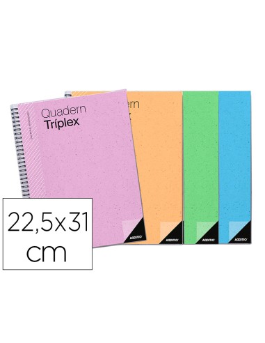 Bloc triplex additio plan curso evaluacion continua plansemanal tutorias mas 6 fundas ransparentes 225x31cm catalan