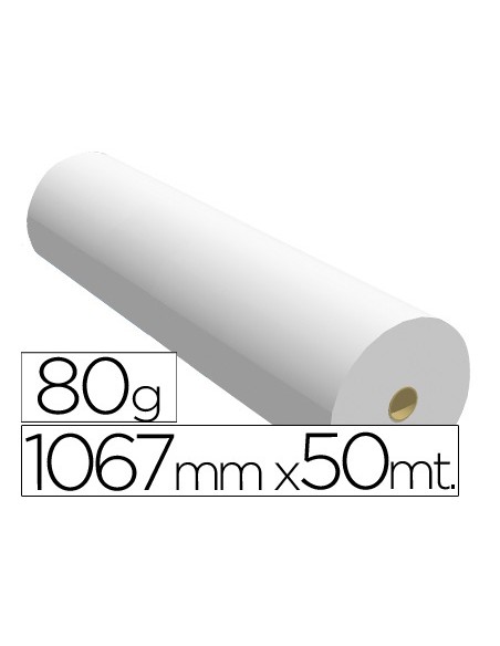 Papel reprografia para plotter 1067mmx50mt 80gr impresion ink jet