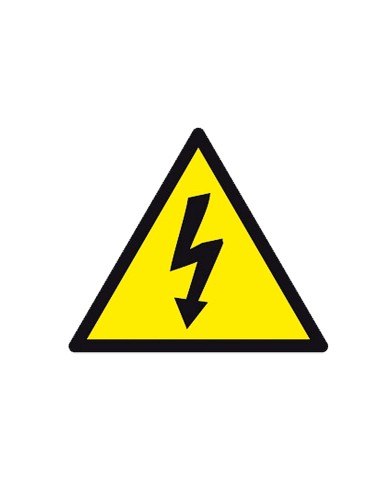 Etiqueta adhesiva apli de senalizacion simbolo alta tension 114x114 mm