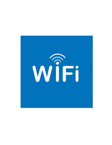 Etiqueta adhesiva apli de senalizacion simbolo wifi 114x114 mm