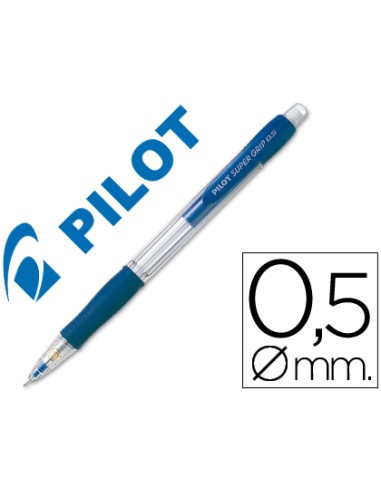 Portaminas pilot super grip azul 05 mm sujecion de caucho