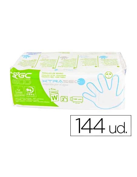 Toalla de papel mano engarzada ecologica 225x31 cm 2 capas paquete con 144 unidades Toalla de papel mano engarzada ecologica 225x31 cm 2 capas paquete con 144 unidades