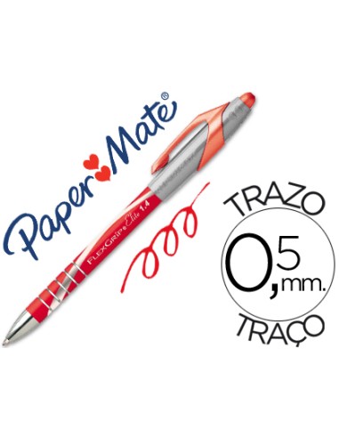 Boligrafo flexgrip elite retractil rojo