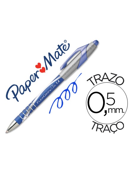 Boligrafo flexgrip elite retractil azul