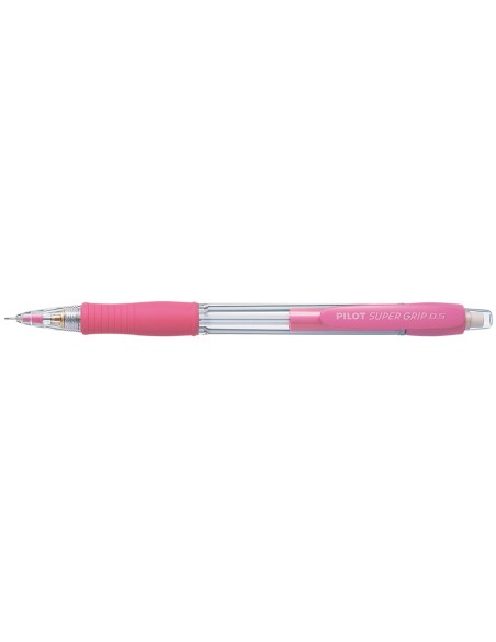 Portaminas pilot super grip rosa 05 mm sujecion de caucho