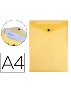 Carpeta liderpapel dossier broche polipropileno din a4 formato vertical amarilla transparente 50 hojas