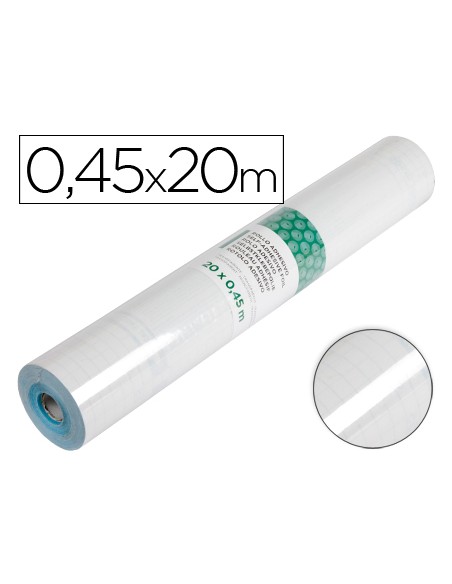 Rollo adhesivo liderpapel transparente rollo de 045 x 20 mt 100 mc
