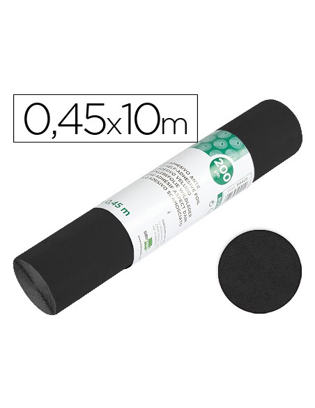 Rollo adhesivo liderpapel especial ante negro rollo de 045 x 10 mt