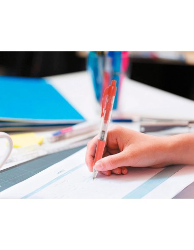 Boligrafo q connect retractil con sujecion de caucho tinta aceite 07 mm color rojo