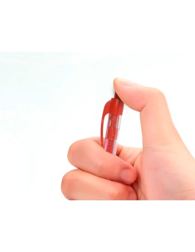 Boligrafo q connect retractil con sujecion de caucho tinta aceite 07 mm color rojo