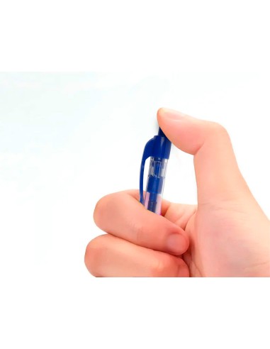 Boligrafo q connect retractil con sujecion de caucho tinta aceite 07 mm color azul