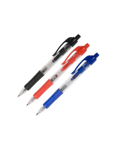 Boligrafo q connect retractil con sujecion de caucho tinta aceite 07 mm color negro