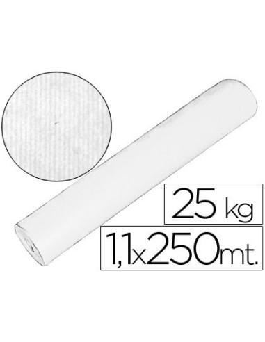 Papel kraft blanco bobina 20 kg 110 cm x 250 mt especial para embalaje