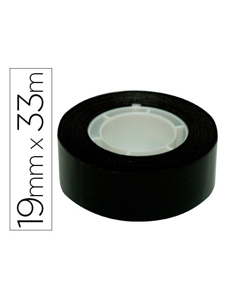 Cinta adhesiva apli 33 mt x 19 mm color negro