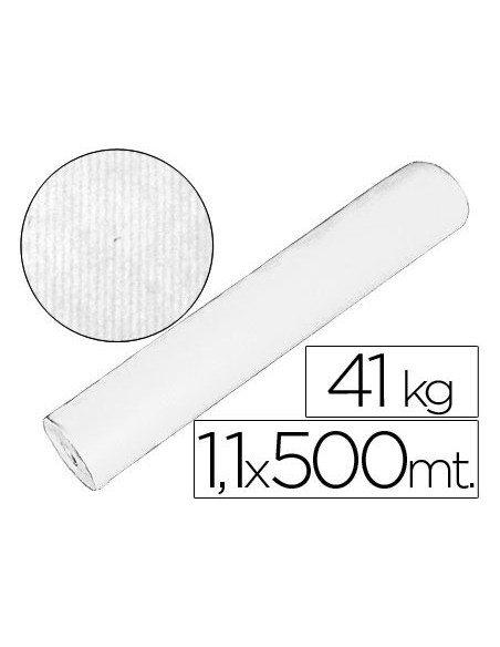 Papel kraft blanco bobina 110 mt x 500 mt especial para embalaje