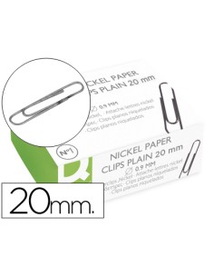 Clips niquelados q connect nº1 20 mm caja de 100 unidades