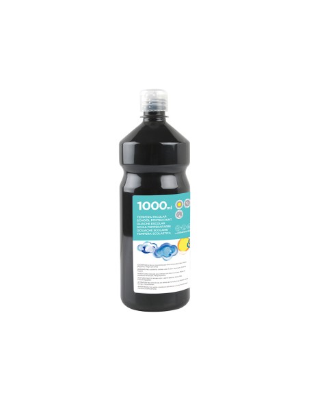 Tempera liquida liderpapel escolar 1000 ml negro