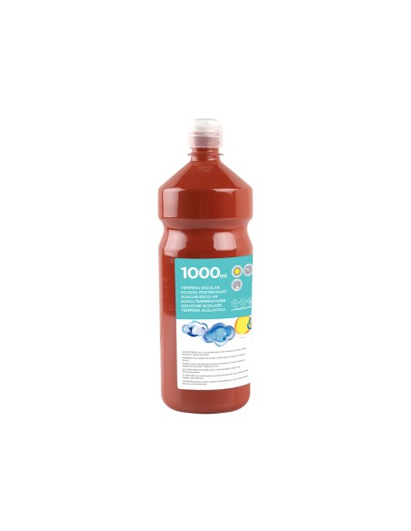Tempera liquida liderpapel escolar 1000 ml marron