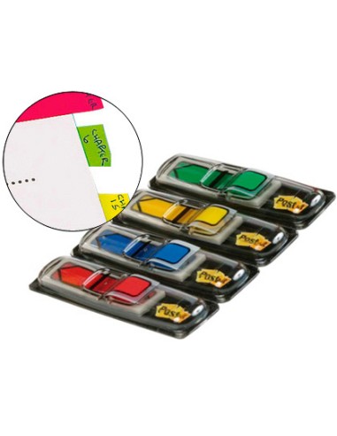 Banderitas separadoras flechas dispensador 4 colores clasicospost it index 684arr3 96 banderitas