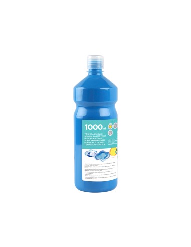Tempera liquida liderpapel escolar 1000 ml azul