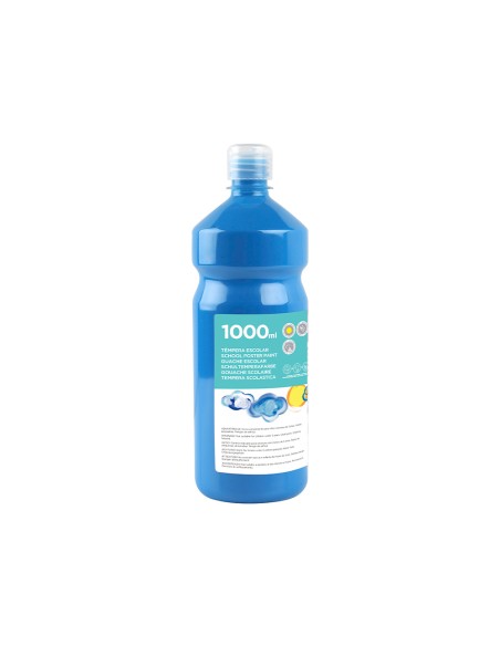 Tempera liquida liderpapel escolar 1000 ml azul