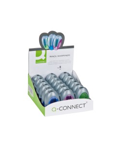 Sacapuntas q connect metalico 2 usos con deposito