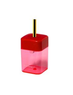 Sacapuntas q connect metalico 1 uso con deposito