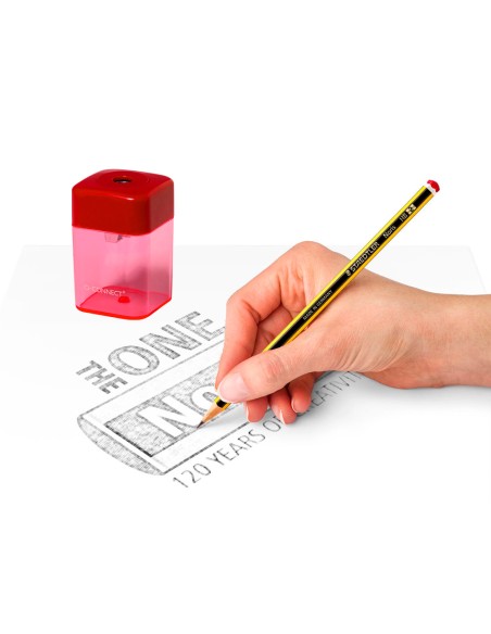 Sacapuntas q connect metalico 1 uso con deposito