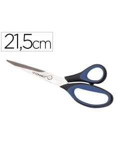 Tijera oficina q connect mango caucho 8 21 5 cm blister de seguridad