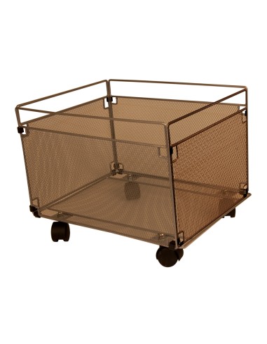Carrito para carpetas colgante q connect kf00830 rejilla plata con ruedas metalico 380x325x300 folio prolongado