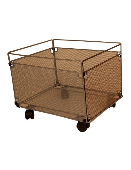 Carrito para carpetas colgante q connect kf00830 rejilla plata con ruedas metalico 380x325x300 folio prolongado Carrito para carpetas colgante q connect kf00830 rejilla plata con ruedas metalico 380x325x300 folio prolongado