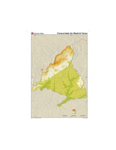 Mapa mudo color din a4 madrid comunidad de madrid fisico