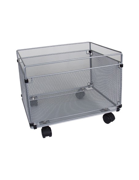 Carrito para carpetas colgante q connect kf00830 rejilla plata con ruedas metalico 380x325x300 folio prolongado Carrito para carpetas colgante q connect kf00830 rejilla plata con ruedas metalico 380x325x300 folio prolongado