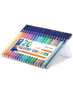 Rotulador staedtler triplus color 323 estuche de 20 unidades colores surtidos