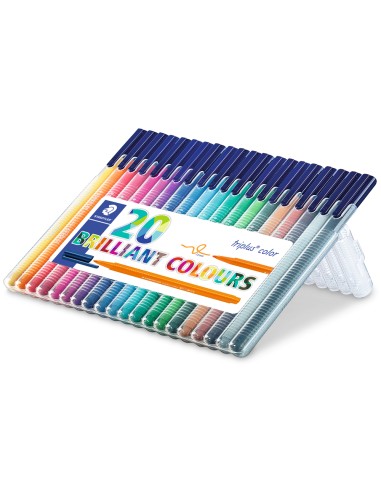 Rotulador staedtler triplus color 323 estuche de 20 unidades colores surtidos