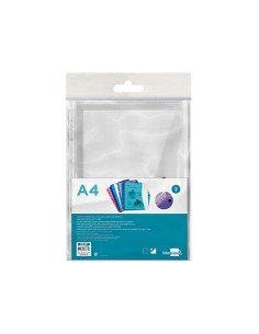 Carpeta liderpapel dossier broche 36664 polipropileno din a4 pack de 5 incolora transparente multitaladro