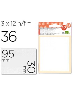 Etiquetas liderpapel sobre de 10 h 2 h obsequio 30x95 mm 2 unidades por hoja