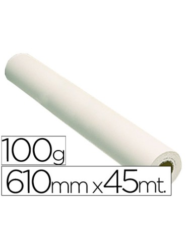 Papel reprografia grafic 100 grs para plotter papel estucado blanco mate 610x45 mts 1440 dpi