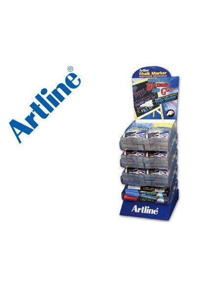 Rotulador artline pizarra verde negra epw 4 expositor de 48 unidades colores surtidos