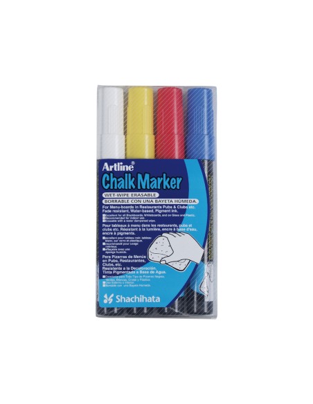 Rotulador artline pizarra verde negra epw 4 st bolsa de 4 unidades colores surtidos