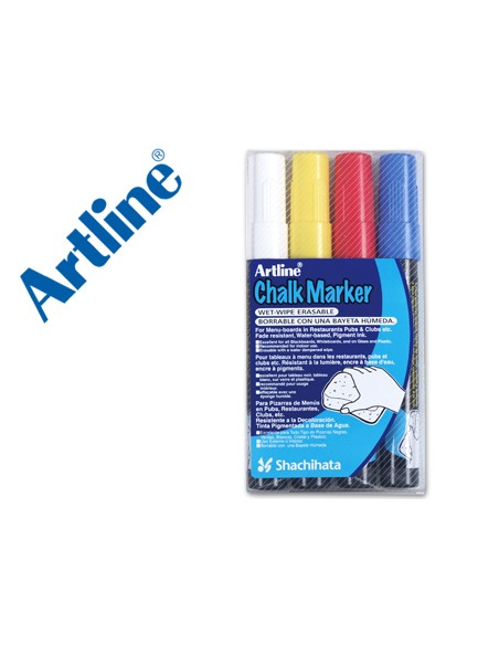Rotulador artline pizarra verde negra epw 4 st bolsa de 4 unidades colores surtidos